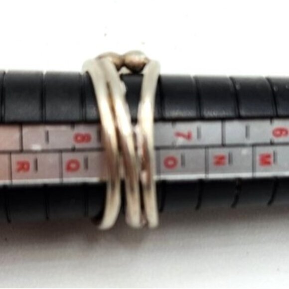 Size 7 Sterling Silver & Cabochon Oval Tigers Eye Center Stone Handmade Ring - Picture 3 of 3